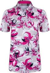 Rövid ujjú póló Kjus Womens Enya Printed S/S Magenta/Alloy
