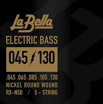 Saiten für 5-saitigen E-Bass, Saiten für 5-Saiter E-Bass LaBella RX-N5D-M 45-130 Medium Scale - 1