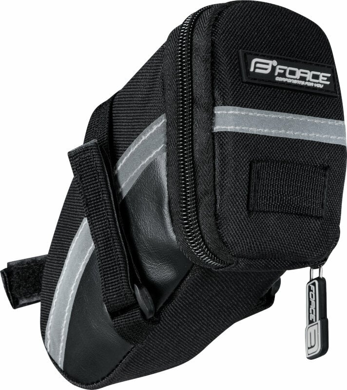 Bolsa de bicicleta Force Mid Saddle Bag Black 0,5 L