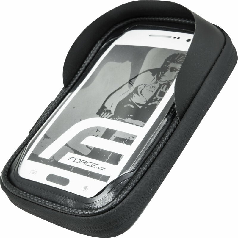 Bolsa de bicicleta Force Touch Handlebar Phone Bag Black Bolsa de bicicleta