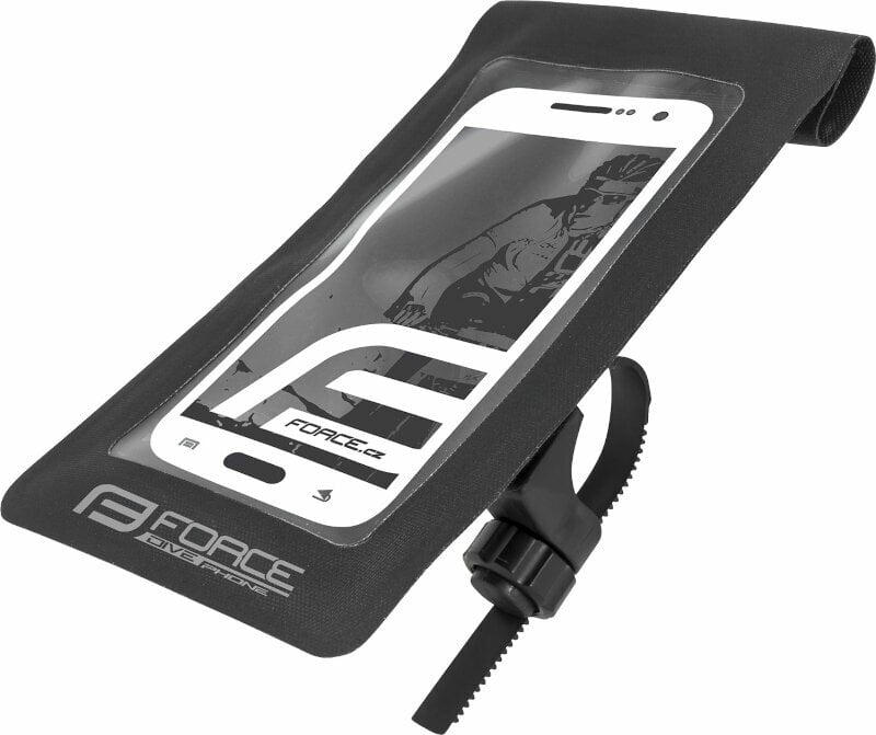 Aparelhos eletrónicos para ciclismo Force Dive Smartphone Handlebar Pouch Black