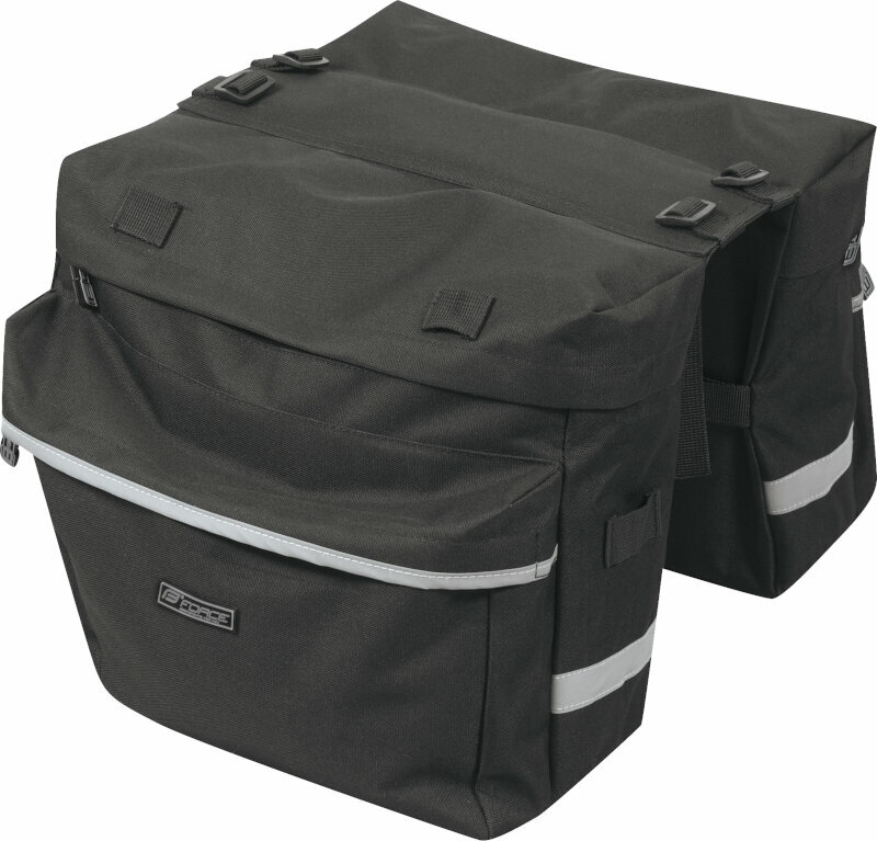 Kerékpár táska Force Double Carrier Bag Black 20 L