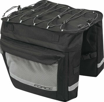 Bicycle bag Force Noem Carrier Bag Double Bicycle Travel Bag Black 18 L - 1