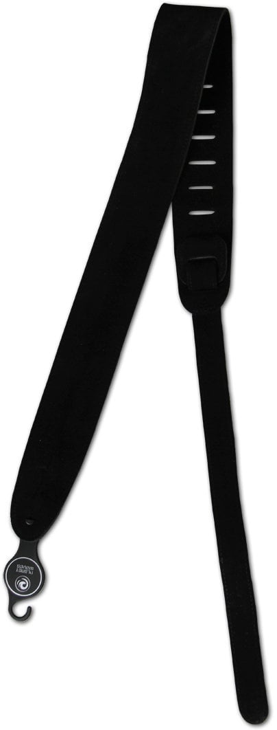 Leather guitar strap D'Addario Planet Waves 25SS00-DX Leather guitar strap Black