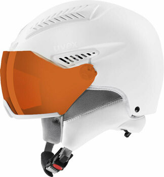 Lyžařská helma UVEX Hlmt 600 Visor All White 55-57 cm Lyžařská helma - 1