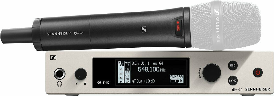 Trådlös handhållen mikrofonuppsättning Sennheiser ew 300 G4-BASE SKM-S BW: 626-698 MHz
