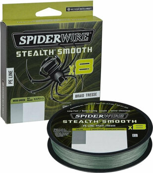 Vlasec, šňůra SpiderWire Stealth® Smooth8 x8 PE Braid Moss Green 0,09 mm 7,5 kg-16 lbs 150 m - 1