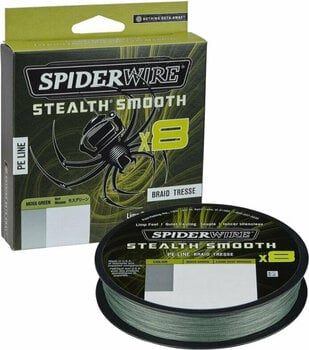 Vlasec, šňůra SpiderWire Stealth® Smooth8 x8 PE Braid Moss Green 0,19 mm 18,0 kg-39 lbs 150 m - 1