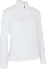 Hanorac/Pulover Callaway Solid Sun Protection 1/4 Zip Alb strălucitor 2XL Hanorac