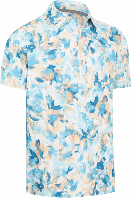 Риза за поло Callaway Mens X-Ray Floral Print Polo Bright White L