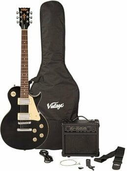 Elektrická kytara Vintage V10 Coaster Pack Gloss Black - 1