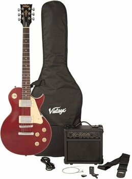 Guitarra elétrica Vintage V10 Coaster Pack Wine Red - 1