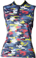 Polo majice Callaway Womens Sleeveless Multi-Colour Camo Peacoat XS Polo majice