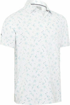 Polo Shirt Callaway Mens All Over Golf & Tucan Print Bright White M Polo Shirt - 1