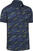 Polo-Shirt Callaway Mens All Over Active Textured Print Polo Navy Blazer L