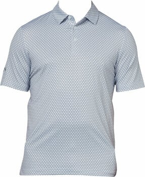 Риза за поло Callaway Mens Trademark Ombre Chev Print Polo Bright White M - 1