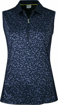 Polo Shirt Callaway Womens Sleeveless Shape Shifter Geo Peacoat XS Polo Shirt - 1