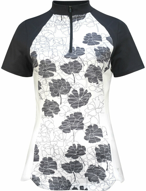 Риза за поло Callaway Womens Texture Floral Brilliant White XL Риза за поло