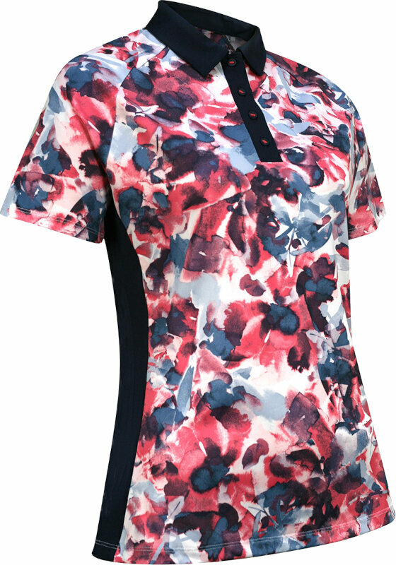 Polo-Shirt Callaway Womens Short Sleeve Floral Polo Fruit Dove XS