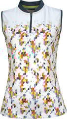Polo košile Callaway Womens Sleeveless Engineered Fading Shift Geo Brilliant White XS Polo košile