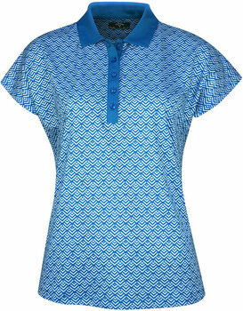 Риза за поло Callaway Womens Chev Geo Polo Blue Sea Star XL - 1