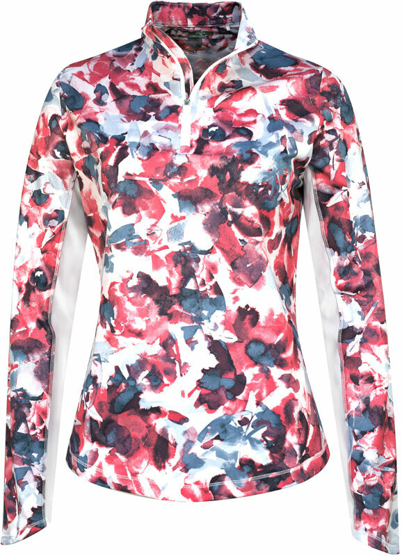 Суичър/Пуловер Callaway Womens Brushed Floral Printed Sun Protection Top Fruit Dove XL