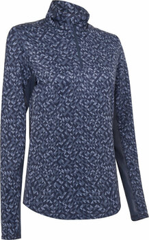 Sudadera con capucha/Suéter Callaway Womens Shape Shifter Geo Printed Sun Protection Top Peacoat S - 1
