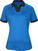 Poolopaita Callaway Womens Short Sleeve V-Placket Colourblock Polo Blue Sea Star L