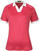 Polo Shirt Callaway Womens Short Sleeve V-Placket Colourblock Polo Fruit Dove M