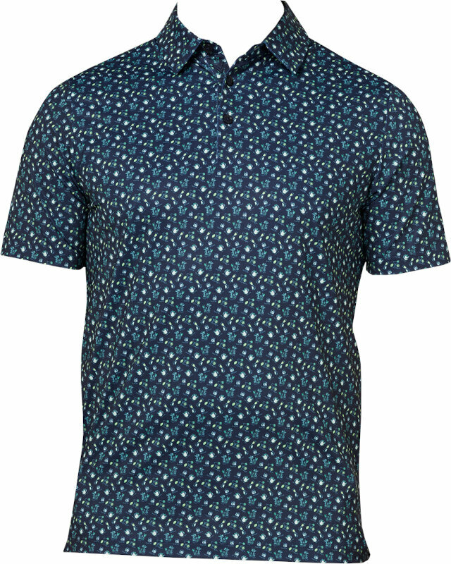 Polo-Shirt Callaway Mens All Over Drinks Novelty Print Polo Peacoat L