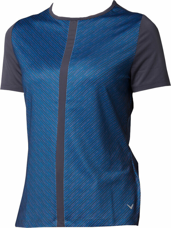 Polo-Shirt Callaway Womens Mitered Reflection Stripe Top Odyssey Grey XS