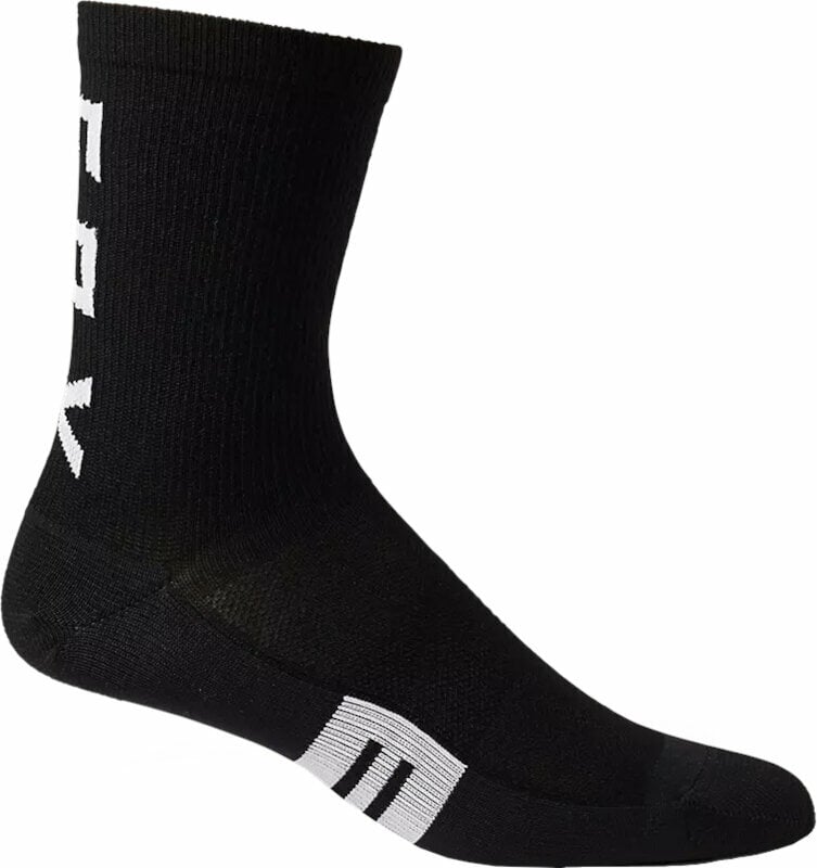 Чорапи за колоездене FOX Flexair Merino 6" Sock Black S/M Чорапи за колоездене