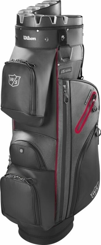 Golfbag Wilson Staff I Lock Dry Cart Bag Black/Red Golfbag