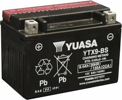 Motorrad batterieladegerät / Batterie Yuasa YTX9-BS - 1