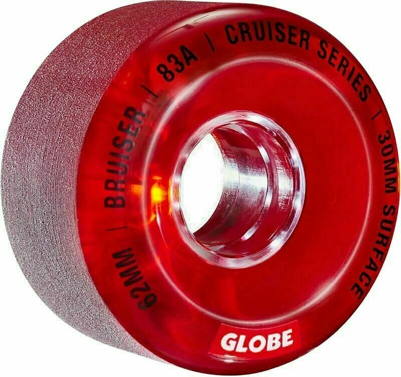 Náhradní díl pro skateboard Globe Bruiser Cruiser Skateboard Wheel Clear Red 62.0
