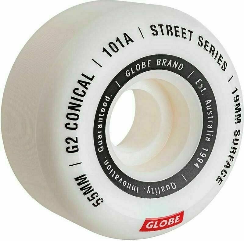 Globe G2 Conical Street Skateboard Wheel 53 mm White/Essential