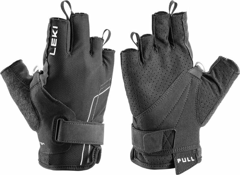 Gloves Leki Nordic Breeze Shark Short Black/White 6 Gloves