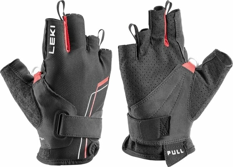 Gloves Leki Nordic Breeze Shark Short Black/Red/White 6 Gloves