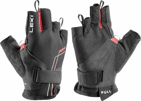 Gloves Leki Nordic Breeze Shark Short Black/Red/White 7 Gloves - 1