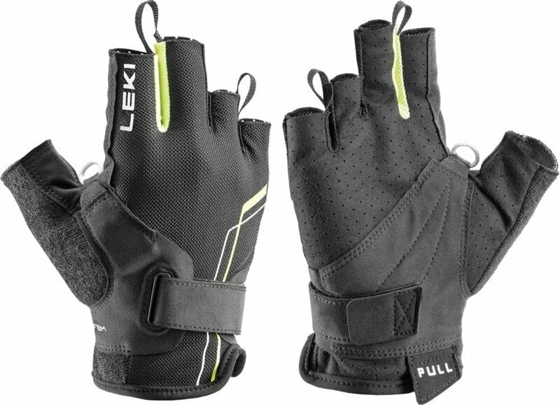 Gloves Leki Nordic Breeze Shark Short Black/Yellow/White 6 Gloves