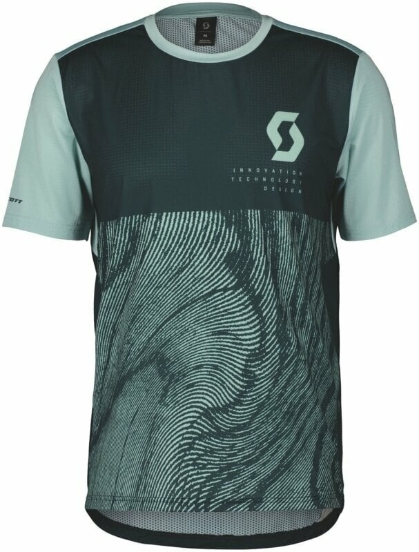 Maillot de cyclisme Scott Trail Vertic S/SL Men's Shirt Aruba Green/Mineral Green S