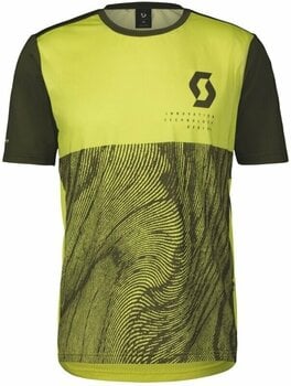 Cycling jersey Scott Trail Vertic S/SL Men's Shirt T-Shirt Bitter Yellow/Fir Green S - 1