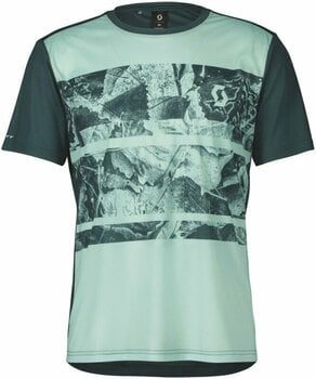 Maillot de cyclisme Scott Trail Flow S/SL Men's Shirt T-shirt Green/Aruba Green L - 1