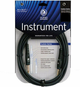 Instrument Cable D'Addario Planet Waves PW-G-10 Black 3 m Straight - Straight - 1