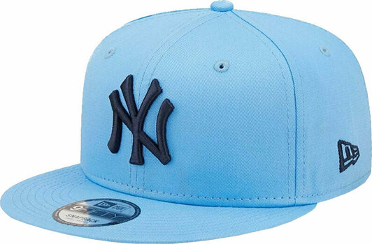 New Era New York Yankees Fitted Hat MLB League Basic Sky Blue White Logo Cap