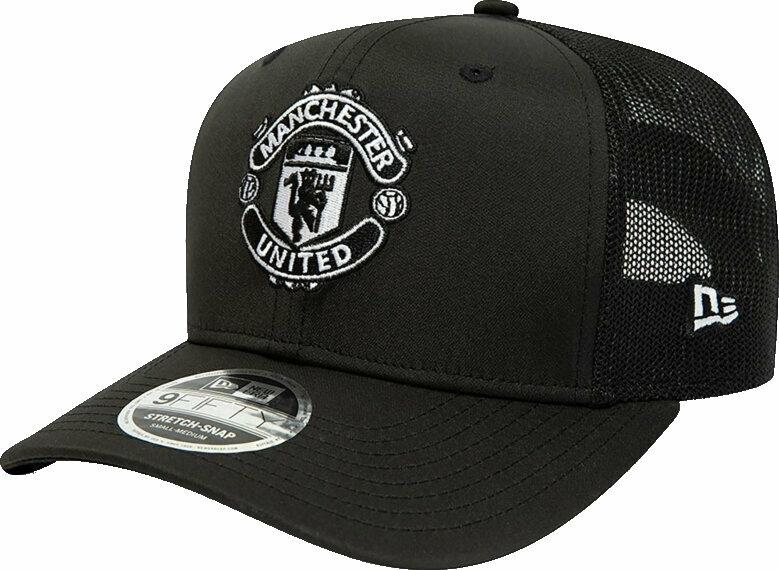 Men's New Era Black Manchester United Tonal Stretch Snap 9FIFTY Snapback Hat