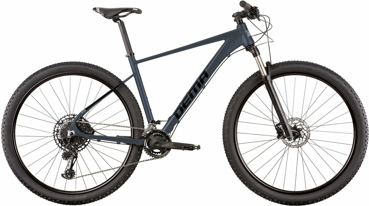 Hardtail fiets DEMA Energy 9 Shimao Deore M4120-SGS 2x10 Metal Grey/Black L