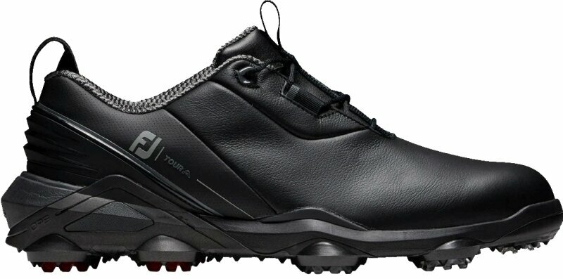 Herren Golfschuhe Footjoy Tour Alpha Mens Golf Shoes Black/Charcoal/Red 40,5