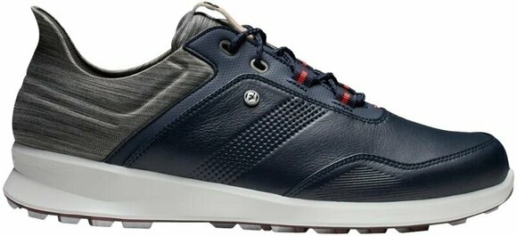 Férfi golfcipők Footjoy Stratos Mens Golf Shoes Navy/Grey/Beige 45 - 1