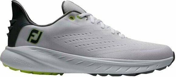 Chaussures de golf pour hommes Footjoy Flex XP Mens Golf Shoes White/Black/Lime 42 - 1